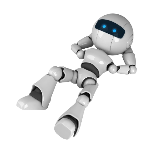 Robot lying comfortably